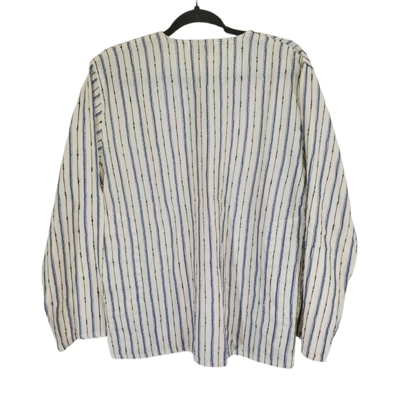 Natural Threads Embroidered Woman's top Size Large BOHO Textured - Picture 4 of 7